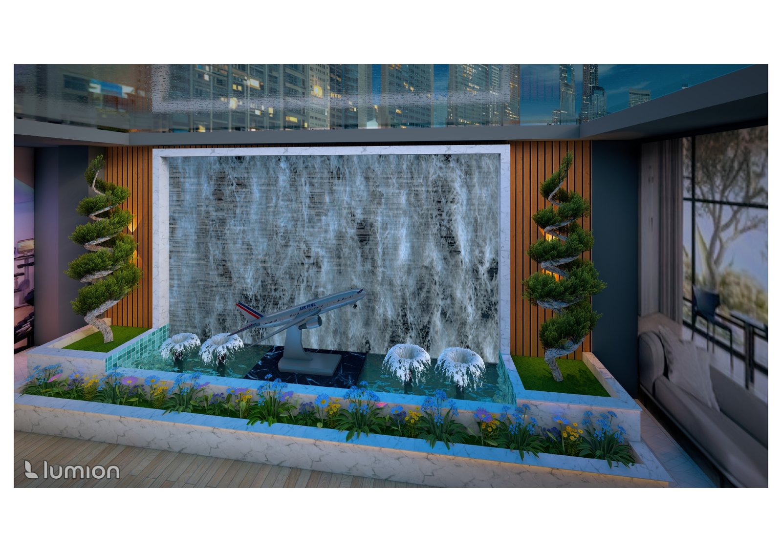 Luxury Outdoor Landscape Design with Vertical Gardens